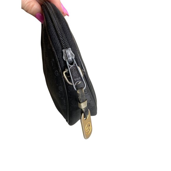 Vintage Gucci GG Black Canvas Crossbody NO STRAP With Zipper Closure & Gold-Tone - Picture 3 of 14